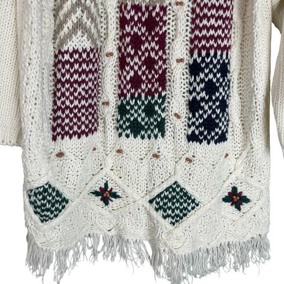 Vintage Shenanigans beaded sweater fringe trim size medium - Picture 3 of 9